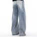 Men's Clothing Washed And Distressed Niche Design Wide Leg Pants For Teenagers Spring And Autumn New Split Deconstruction Design Jeans_mkmklike.com