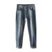 Simple Slim Fit Men's Jeans Trendy Comfortable Stretchy Fashionable Versatile Slimming Straight Leg Pants_mkmklike.com