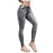 Voya Women's Tight Pencil Pants New Style Women's Stretch Denim Small Legged Pants High Waist Look Slim_mkmklike.com