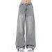 Men's Clothing Men's Loose Casual Wide Leg Jeans Straight Leg Washed Distressed Trousers American High Street Style Spring Autumn_mkmklike.com