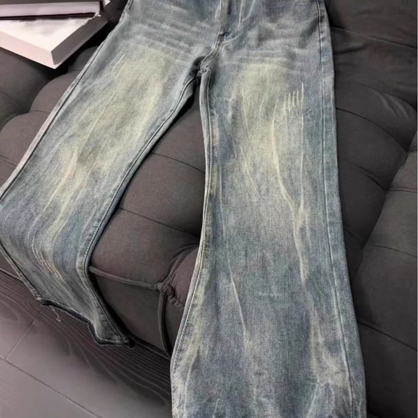 Vintage Flared Jeans For Men & Women | High Waist Retro Denim Pants | Comfortable Loose Fit Bootcut Jeans For Casual Wear_mkmklike.com