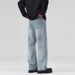 Cleanfit High Street Jeans – Light Blue Washed Straight-Leg Denim For Men & Women (S-3XL)_mkmklike.com