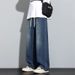Men's Classic Black Straight Leg Jeans – Relaxed Fit Cotton Denim Pants For Casual Wear (Sizes S-3XL)_mkmklike.com