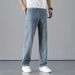 High End Ice Silk Ultra-thin Jeans For Men's Casual Loose Straight Leg Men's Plus Size Tencel Wide Leg Pants_mkmklike.com