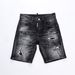 Summer New Style Quality Patches College Students Jeans Shorts Tight Waist D2 5 Points Men's Denim_mkmklike.com