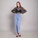 Women's Clothing Women's Clothing High Waist Rhinestone Stitching Jeans Wide Leg Pants Straight Long Casual Jeans Women_mkmklike.com
