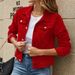 Women's Denim Jacket With Turn-Down Collar & Front Pockets, Slim Fit Short Casual Coat For Streetwear & Retro Style_mkmklike.com