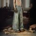 Vintage High-Waisted Distressed Jeans – Oversized Straight-Leg With Red Pendant & Contrast Stitching (S-XXXL)_mkmklike.com