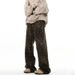 Men's Clothing Leopard Print Jeans Retro Vintage Leopard Print Jeans For Men & Women - High Street Fashion, Loose Fit Straight Leg Denim Pants_mkmklike.com