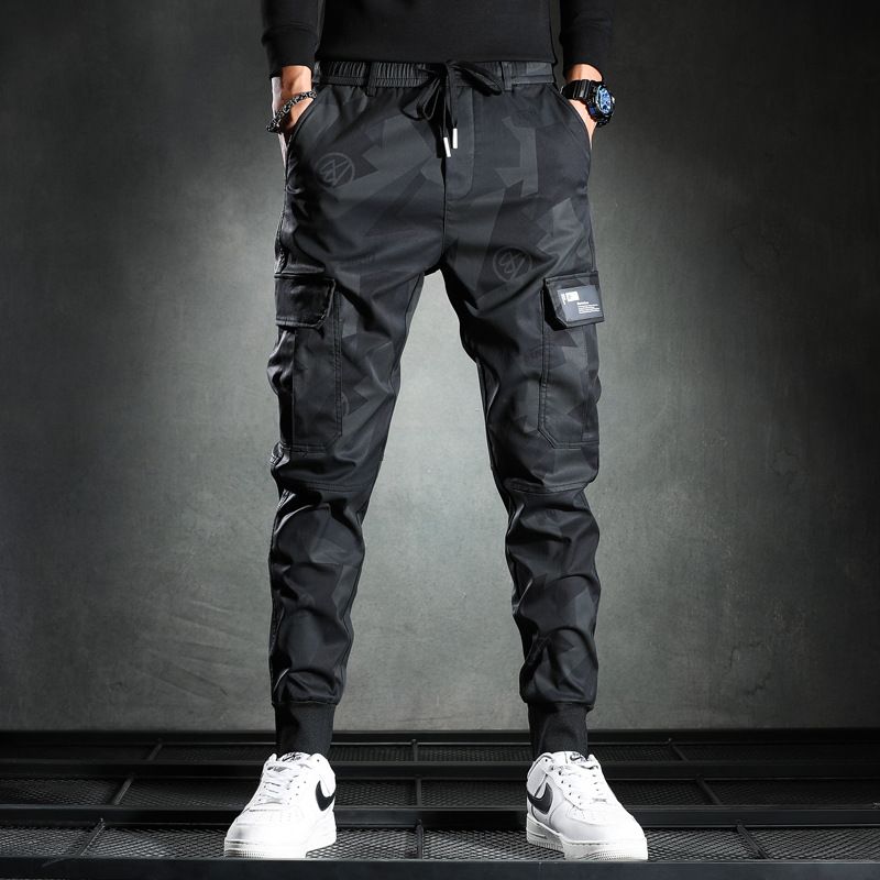 Pants Men's Spring And Autumn Thin Slim-fitting Korean Version Elastic Waist Fashion Trend Leggings_mkmklike.com