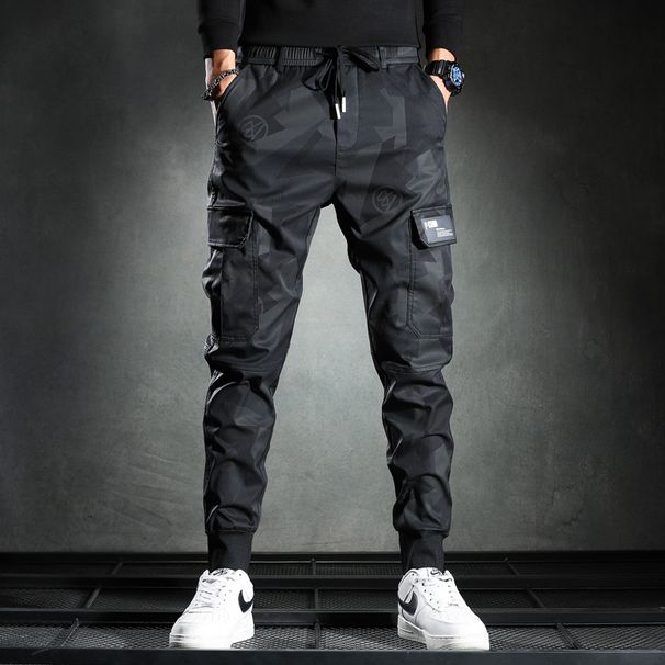 Pants Men's Spring And Autumn Thin Slim-fitting Korean Version Elastic Waist Fashion Trend Leggings_mkmklike.com