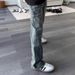 2026 Spring Washed Micro Flare Jeans Vintage Straight Leg Denim Pants For Men Women Stylish Design_mkmklike.com
