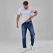 Men's Stretch Denim Relaxed Fit Straight Leg Jeans - Breathable Summer Comfort Pants_mkmklike.com
