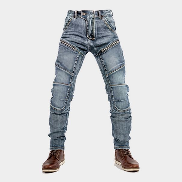Men's Clothing Denim European And American Motorcycle Kevlar Double Zipper Riding Pants Four Seasons Motorcycle Slim Jeans Racing Anti Drop Pants_mkmklike.com