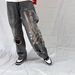 Men's Clothing Trendy Straight Leg Loose Jeans Women's Casual Pants Distressed Print Cropped Y2k For Formal & Casual_mkmklike.com