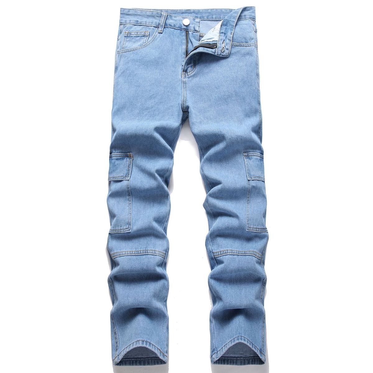 Men's Stretch Denim Jeans Slim Fit High Waist Comfortable Cotton Pants For Casual Streetwear_mkmklike.com