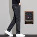 Thickened Jeans Men's Straight Slim-Fit Business Casual Men's Pants Elastic Men's Pants_mkmklike.com