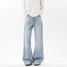 American Retro Washed Distressed Jeans For Men, Trendy New Style, Vibe High Street, Slimming, Slightly Flared_mkmklike.com