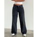 American Retro High Waisted Straight Leg Jeans – Non-Stretch Washed Denim Pants For Women, Vintage Wide Leg Street Style_mkmklike.com