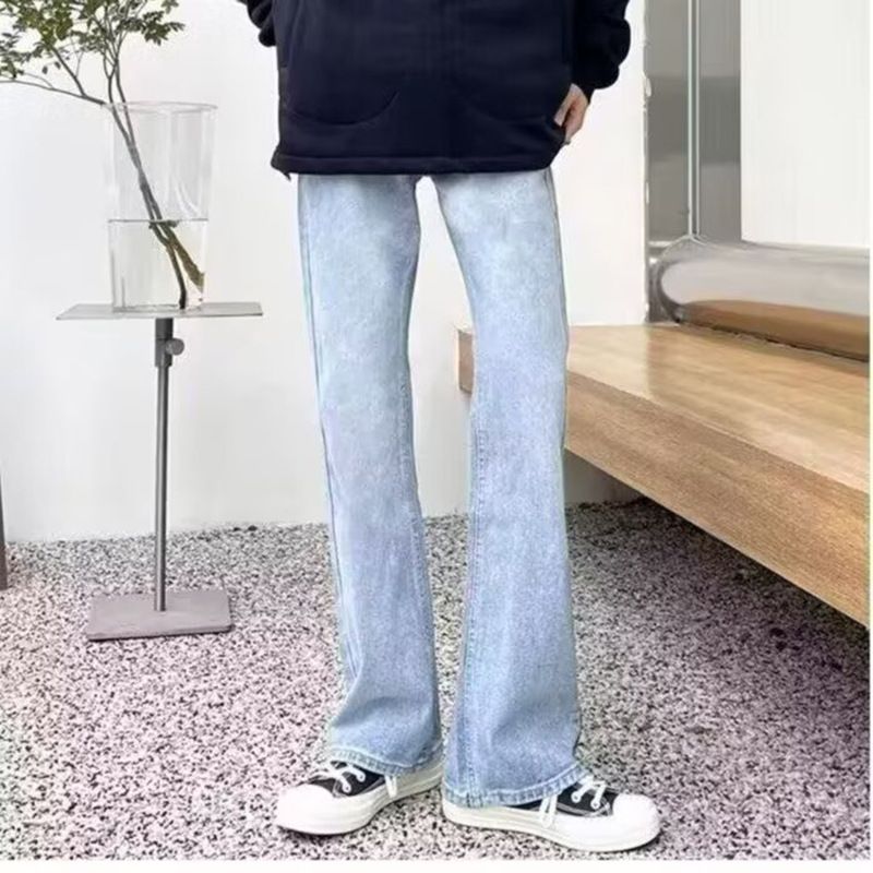 Men's Slim Fit Casual Jeans Loose Straight Leg Trousers Long Pants For Summer_mkmklike.com