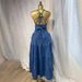 Women's Clothing Women's Summer New Sexy Fashion V Neck Suspender Back Strap Denim Dress Cake Long Skirt_mkmklike.com