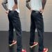 Men's Straight Leg Casual Jeans Fashionable Solid Color High Quality Comfortable mid Waist Long Non-Stretch Softener Treatment_mkmklike.com