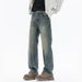 Cleanfit Elastic Autumn And Winter New Jeans Men's Fit Straight Tube Loose Enlarged Large Size Youth Middle Waist Trendy Rice Knowable Clothes_mkmklike.com