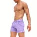Men's Slim Fit Stretch Denim Shorts – Dark Violet, High Elasticity & Breathable (S-2xl) Unique Dark Violet_mkmklike.com