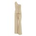 Women's Commuter Fashion Khaki Off-shoulder Cotton and Linen Vest Trousers Two-piece Set _mkmklike.com
