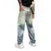 Men's Clothing Men's Summer Thin Fashion Jeans Style Loose Versatile Straight Leg Wide Leg Ripped Casual Pants Trendy_mkmklike.com