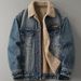 American Retro Fleece-Lined Thickened Denim For Men 2025 Winter Trendy Loose Lamb Wool Warm Cotton Jacket_mkmklike.com