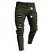 Men's Retro Slim Fit Stretch Skinny Jeans American Style With Ripped Details_mkmklike.com