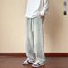 LKTM Men's Clothing # Yellow Mud-dyed Washed American High Street Men's Jeans, Trendy Brand, Elastic Waist, Loose_mkmklike.com