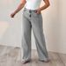 Distressed High Waist Straight Leg Jeans For Women – Washed Gray Ripped Denim Pants (Relaxed Fit, Cotton-Blend, S-XL, Vintage Streetwear)_mkmklike.com