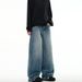 Vintage Washed Clean-fit Straight-leg Jeans Men, New American-style Trendy Wide-leg Casual Pants For Spring And Autumn_mkmklike.com
