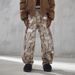Men's Loose Straight Leg Jeans With Leopard Print & Distressed Details - Streetwear Casual Pants For Trendy Looks_mkmklike.com