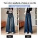 Vintage Blue Wide-leg Jeans Women's Autumn 2026 New High-waisted Loose-fitting Small Man Mopping Floor Big Horn Trousers_mkmklike.com