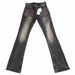 American-style Deconstructed Black Gray Pattern Clean-fit High Street Style Washed Straight-leg Jeans With A Vintage_mkmklike.com