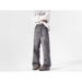 American Style Wasteland Tie-Dye Jeans For Women, Autumn 2024 New Loose Lazy Relaxed Floor-Length Pants_mkmklike.com