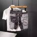 Men's Clothing Personalized Multi Pocket Stitching Contrast Color Versatile Denim Shorts Trendy Casual Shorts_mkmklike.com