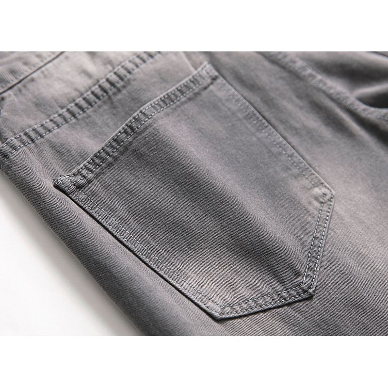 Suitable For All Seasons New Gray Black Ripped Jeans Men Straight Long Pants Men's Fashion_mkmklike.com
