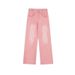 2026 New Vintage Straight-Leg Jeans For Women, Spring And Autumn Style, Petite High-Waisted Floor-Length Loose Wide-Leg_mkmklike.com