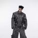 American High Street Retro Old Wasteland Feng Shui Washed Pleated Jeans Men's European And American Wide-leg Pants Trendy Trousers_mkmklike.com