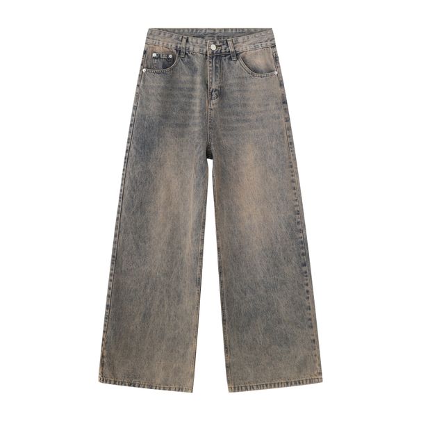 EF JEANS | 2023 New Product Old Hong Kong Style Retro Loose Wide-leg Ins Style Denim Trousers Versatile For Men And Women_mkmklike.com