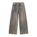 EF JEANS | 2023 New Product Old Hong Kong Style Retro Loose Wide-leg Ins Style Denim Trousers Versatile For Men And Women_mkmklike.com