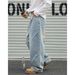 Men's Spring High Street Style Baggy Casual Pants Straight Leg With Side Pleats And Distressed Wash American Fashion_mkmklike.com
