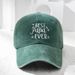 Unisex Men's and women's casual simple trend embroidery BEST PAPA EVER washed baseball cap_mkmklike.com