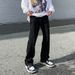 Nordmann Ink Splash Jeans Men Spring Autumn Loose Straight Trendy High Casual Long American Street Style Floor-Length Wide-Leg_mkmklike.com