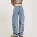 Men's Clothing Street Washed Distressed Workwear Jeans For Men Spring And Autumn Straight Loose High Street Vibe Style Long Pants_mkmklike.com
