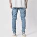 Men's Slim Fit Stretch Jeans With Side Pockets - Mid Rise Comfortable Cotton Denim Pants For Casual Wear_mkmklike.com